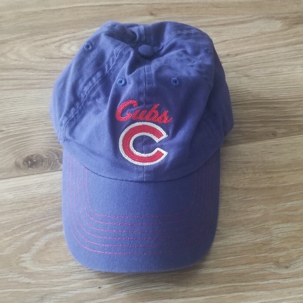 CHICAGO CUBS BLUE 100% COTTON BASEBALL CAP WOMEN'S
